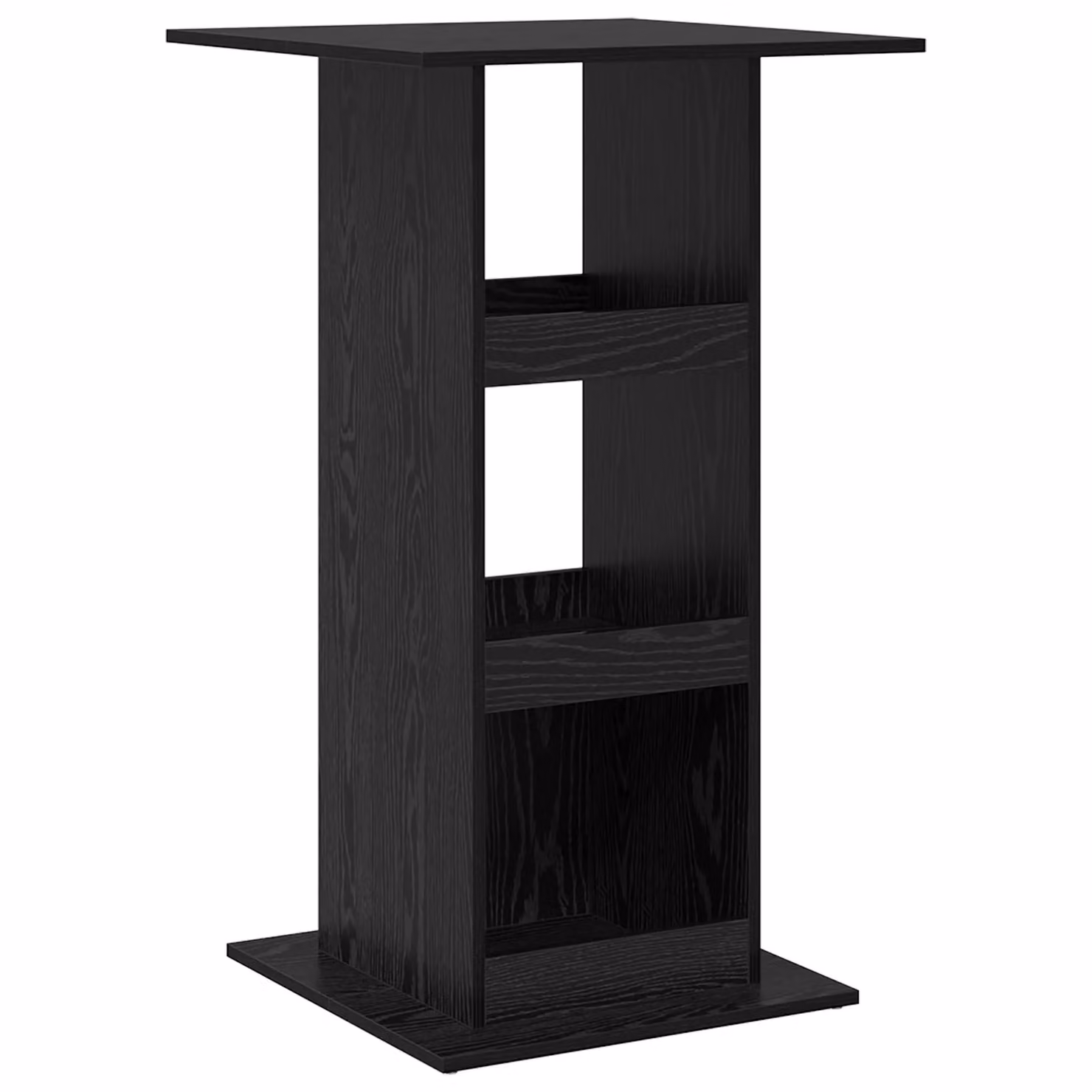 Berkfield Home Bar Table with Storage in Black Oak, W/D/H: 60 x 60 x 102 cm – 2