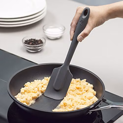 Zeal Silicone Non-Stick Spatula with Hanging Loop, Grey, Length: 26 cm – 2