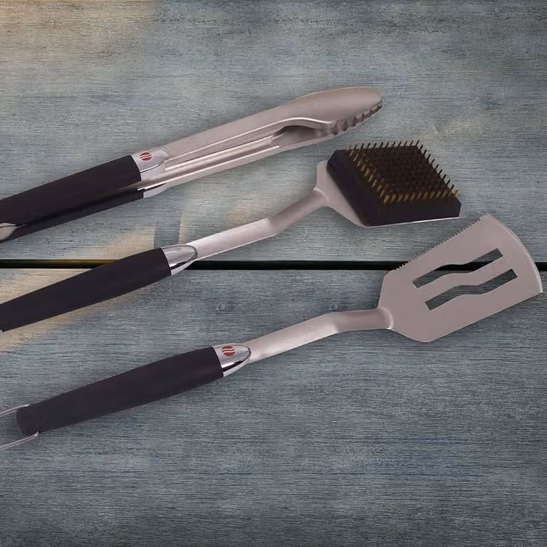 Grillstream 3 Piece Stainless Steel Tool Set in Silver
