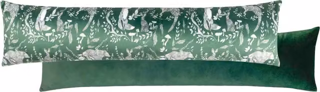 Buckthorn Woodland Velvet Draught Excluder - Green