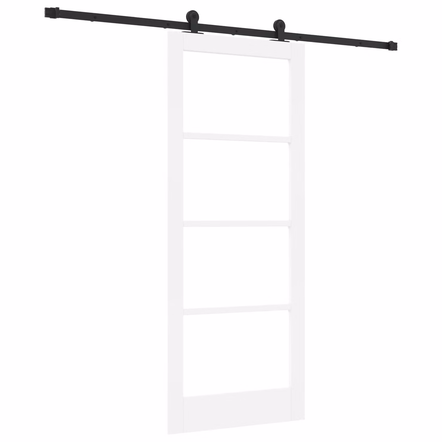 Berkfield Home Orkdal Sliding Door with Hardware Set in White, W: 83 cm, H: 202 cm – 2