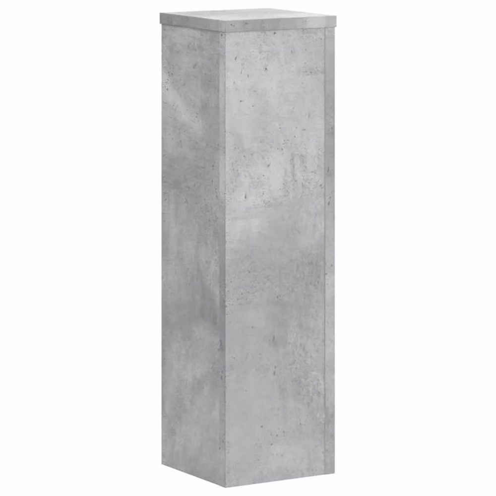 Berkfield Home 2-Piece Concrete Grey Plant Stand Set, Engineered Wood, W/D/H: 17 x 17 x 60 cm – 2