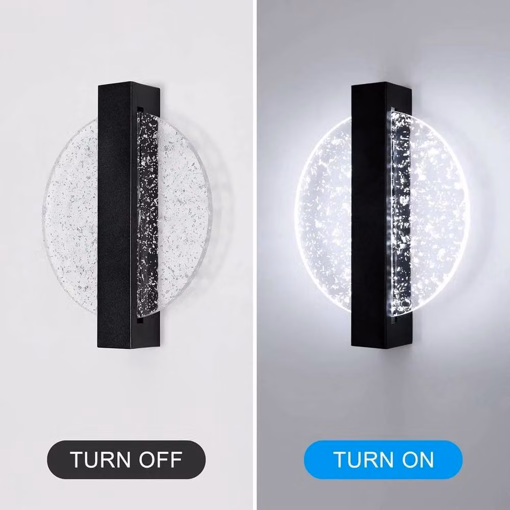 SPETLEK 12W Modern LED Wall Light in Black with Cool White Illumination – 2