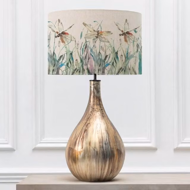 Voyage Maison Allegra Table Lamp with Nightingale Eva Lampshade in Gold and Petrol – 1