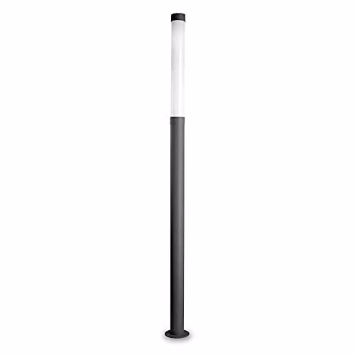 Netlighting Lyon Outdoor LED Bollard in Grey Opal, IP65, 3000K Warm White, Dimmable – 1