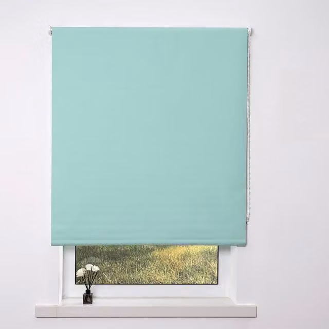 Divante Plain Blackout Roller Blind in Mint, Width: 60 cm