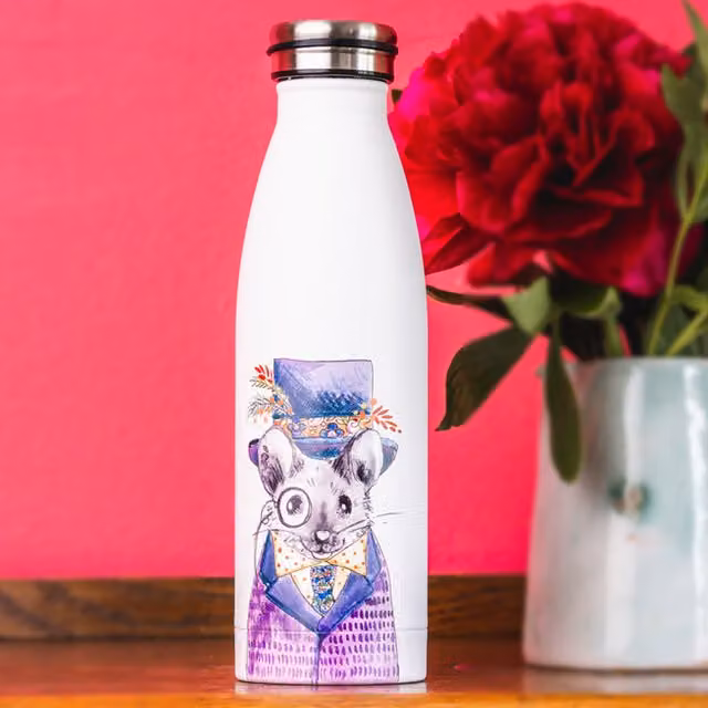Mikasa Tipperleyhill Mouse Vacuum Insulated Stainless Steel Water Bottle, 500 ml, Multicolour