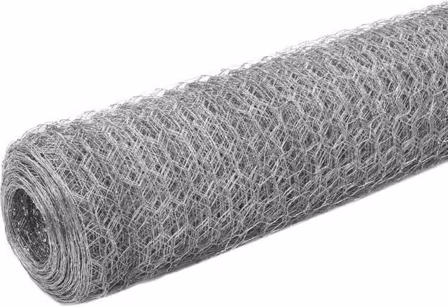 Berkfield Home Galvanised Steel Chicken Wire Fence Mesh, Silver, 1.2 m x 25 m