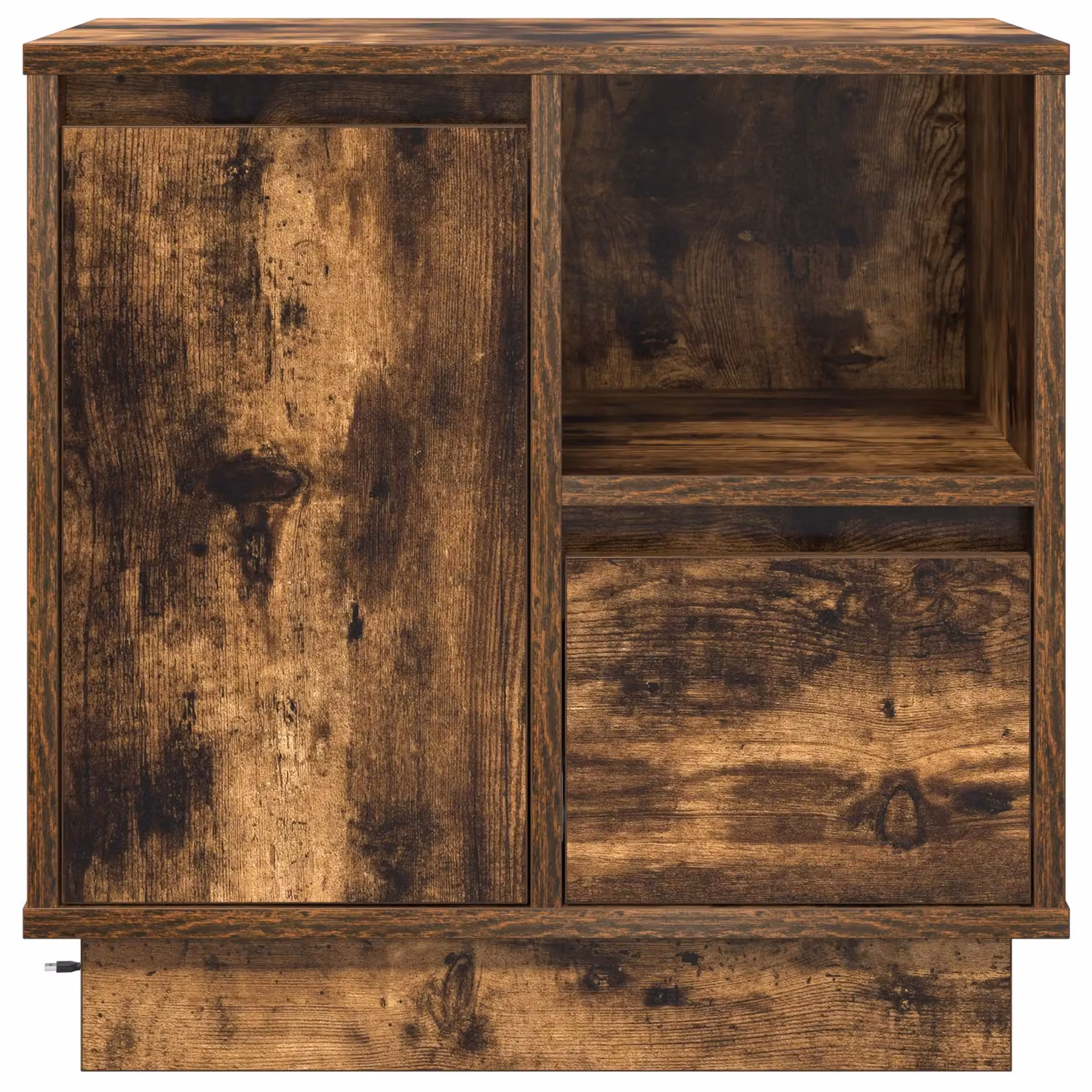 Berkfield Home Set of 2 Modern Smoked Oak Bedside Cabinets with Integrated LED Lights, Brown, W: 50 cm, D: 34 cm, H: 50 cm – 6
