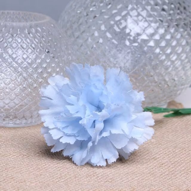 Kingsbury Gifts Artificial Silk Single Carnation in Baby Blue