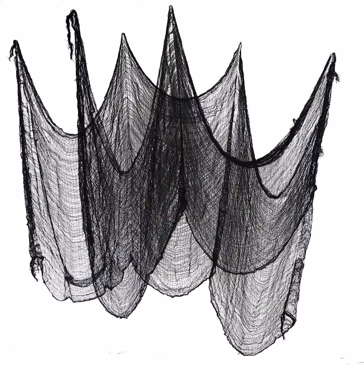 Shatchi 2-Piece Halloween Creepy Cloth Set in White and Black Gauze Decoration, 76 x 228 cm – 3