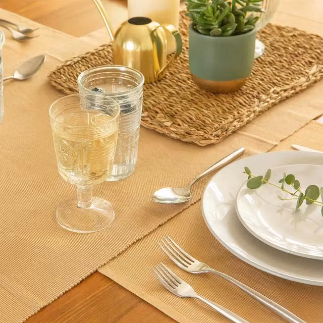 Nicola Spring Cotton Fabric Placemats, Beige, Pack of 6, W: 45 cm, D: 34.5 cm