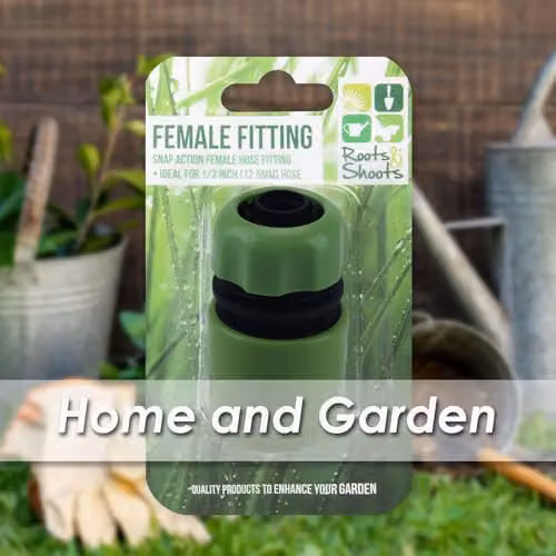 VFM Green Half Inch Female Hose Quick Coupling Snap Action Gardening Accessory – 6