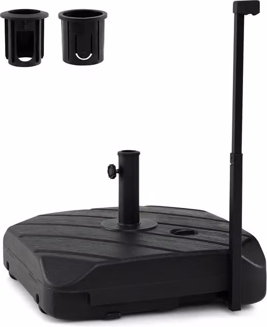 COSTWAY Freestanding Outdoor Market Parasol Holder in Black