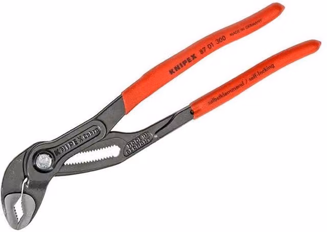 Knipex Cobra Water Pump Pliers in Red with PVC Grip, 300 mm