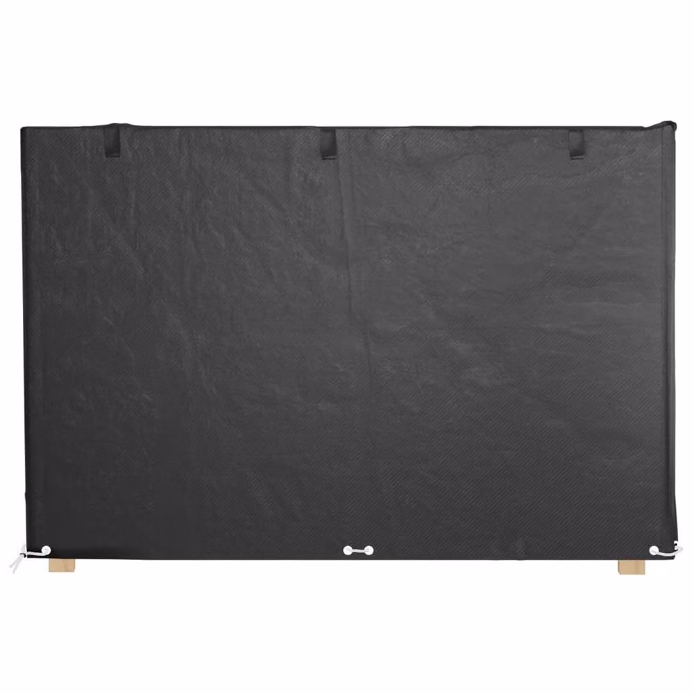 Berkfield Home Swing Bench Covers, 2 Pack, Black, W: 215 cm, D: 150 cm, H: 130/150 cm – 3