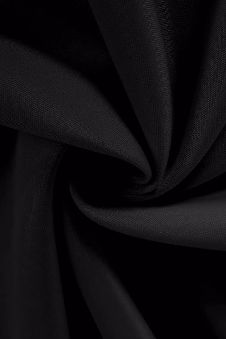 Neel Blue Round Polyester Tablecloth, Premium Circular Linen Style Table Cover in Blue and Black, Diameter: 228 cm