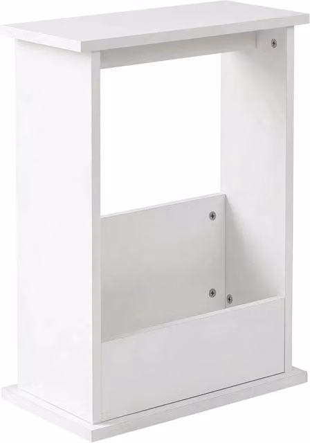 Kelvenix Modern White Side Table with Magazine Rack, W/D/H: 100 x 100 x 55 cm