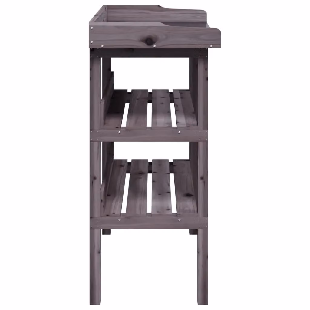 Berkfield Home Grey Plant Table with Shelves, W/D/H: 78 x 38 x 82.5 cm – 4