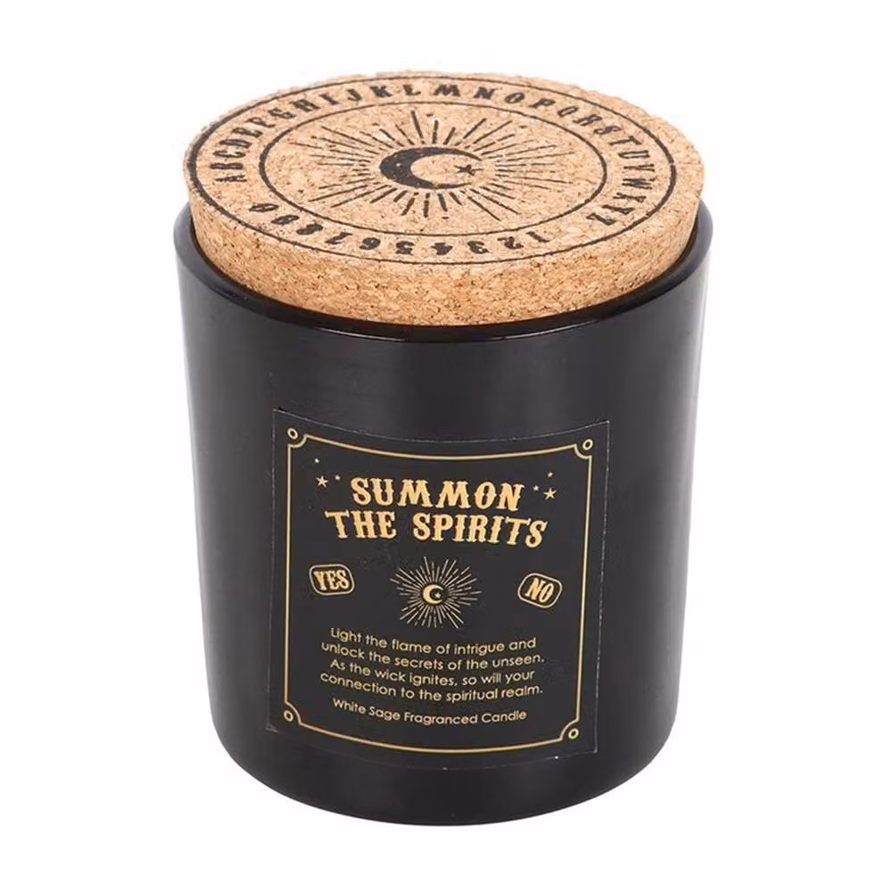 Uniqueful Summon the Spirits Talking Board White Sage Pillar Candle in Black – 3
