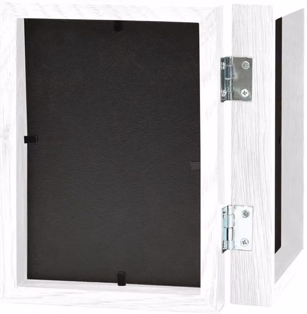 Berkfield Home Modern Bifold Photo Frame Collage in White, W/H: 13 x 18 cm, Pack of 2