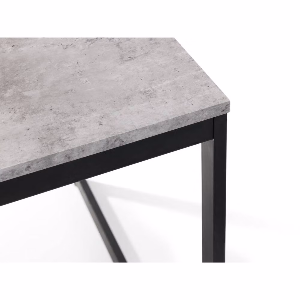 Cheshire Premium Stonegate Rectangular Concrete Dining Table in Grey, Black and Multicolour, W/D/H: 120 x 120 x 75 cm – 3