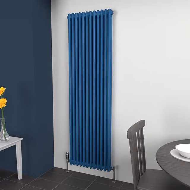 Lux Heat Galaxy Blue Vertical Coloured Column Radiator, H 180 cm x W 56 cm