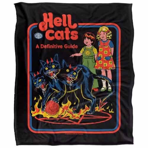 Steven Rhodes Hell Cats Silky Touch Super Soft Fleece Throw Blanket, Multicolour, W/D/H: 152 x 127 cm – 5