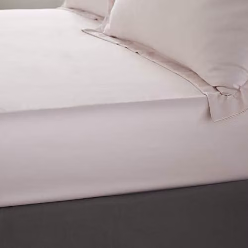 Catherine Lansfield Silky Soft Satin Single Fitted Sheet, Pink, W/D/H: 90 x 200 x 30 cm