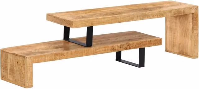 Berkfield Home Solid Mango Wood TV Stand in Brown
