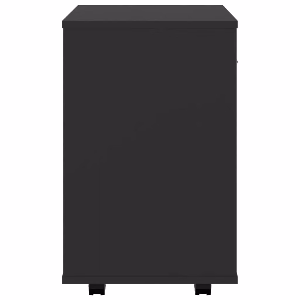 Berkfield Home Black Rolling Cabinet in Engineered Wood W/D/H: 46 x 36 x 59 cm – 3