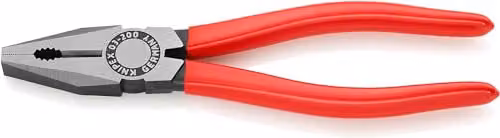 Knipex Combination Pliers with Red Plastic Grip, 200 mm