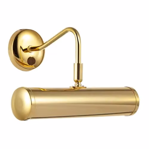 Happy Homewares Classic Traditional Adjustable Picture Wall Light in Gold with Rocker Switch, W/D/H: 23 x 22 x 14 cm