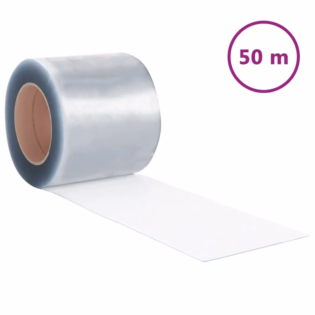 Berkfield Home Transparent PVC Door Curtain, Width: 20 cm, Thickness: 1.6 mm, Length: 50 m – 2