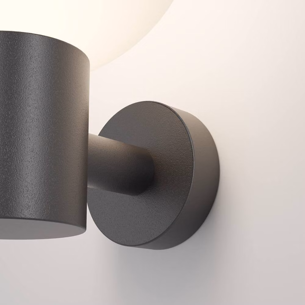 Netlighting Bold II Outdoor Globe Wall Lamp in Black with Transparent Glass Sphere, IP54, E27 – 2