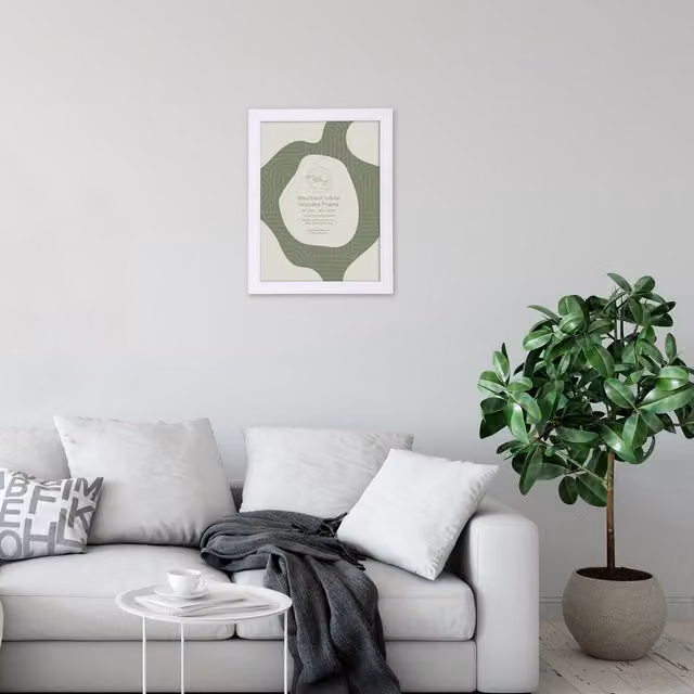 The Port. Co Gallery Minimalist Plain White Wooden Rectangular Single Tabletop Photo Frame, W: 40.64 cm, H: 40.64 cm, D: 1.0 cm