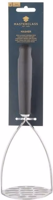 MasterClass Stainless Steel Potato Masher with Ergonomic Soft Grip in Black – 2