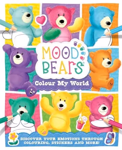 Mood Bears: Colour My World Multicolour Childrens Emotion Colouring Book – 1