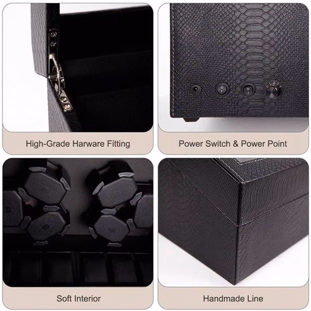 Kelvenix 6 Slot Rotating Display Case and Storage Organiser, Black, W: 50 cm x D: 50 cm x H: 50 cm – 3