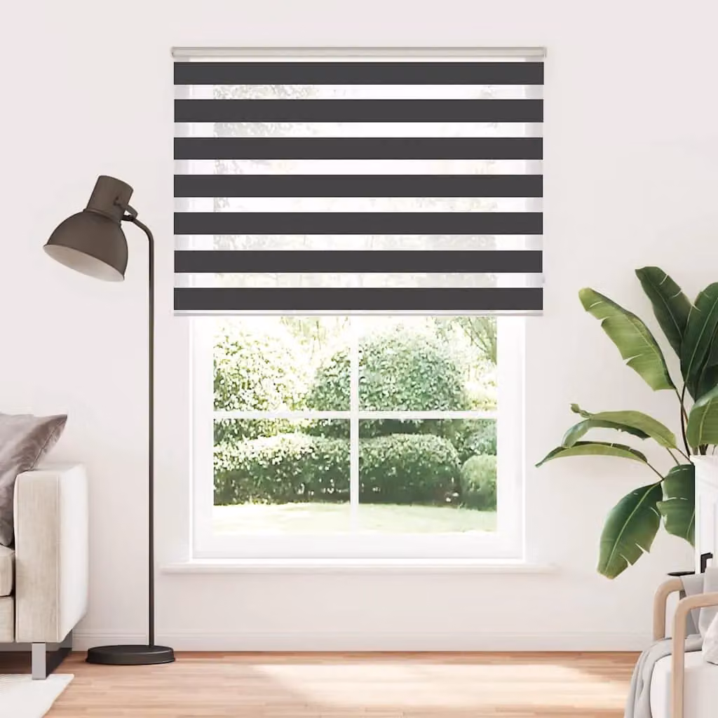 Berkfield Home Black Zebra Day and Night Blind, W: 165 cm, H: 200 cm – 2