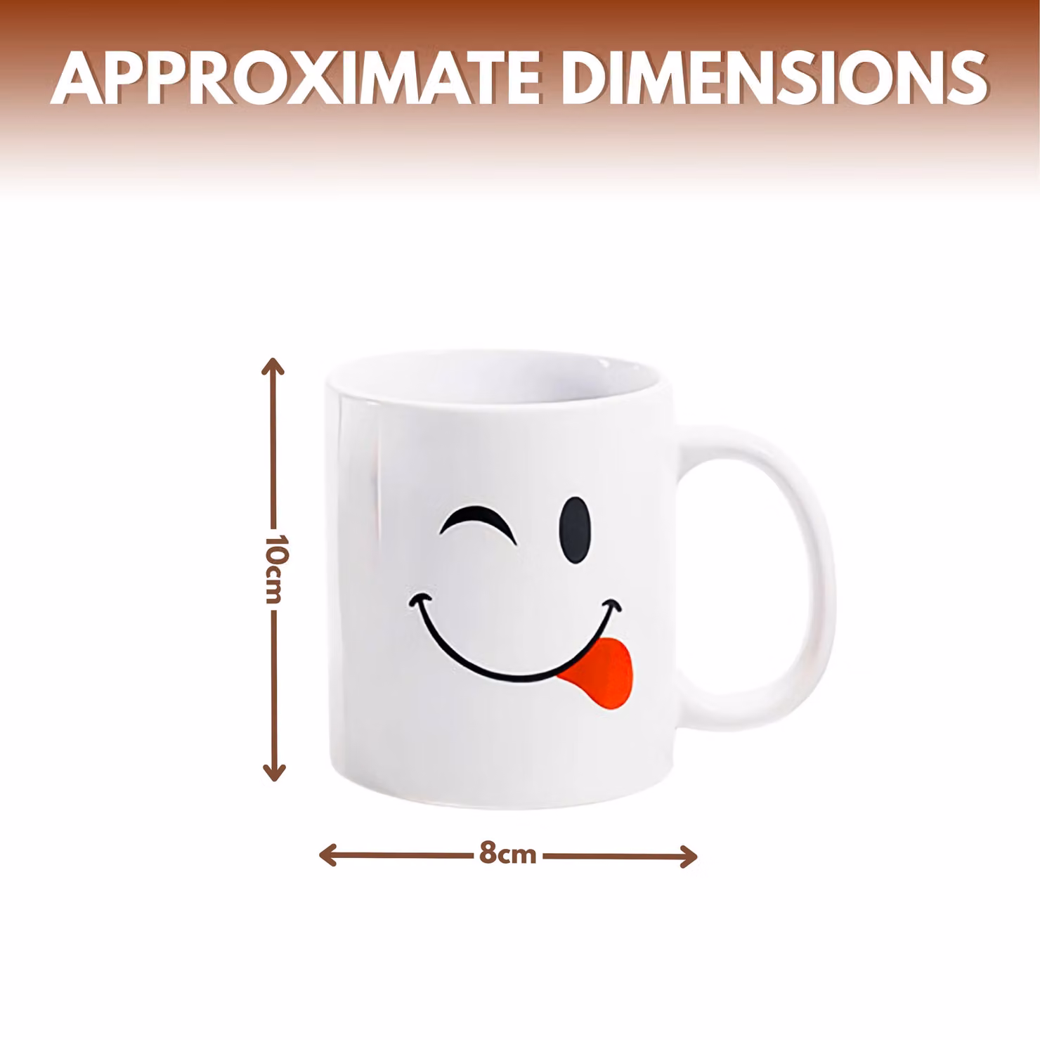 Marco Paul 6pc White Ceramic Mug Set with Funny Faces – 2