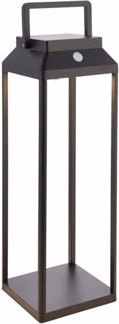 Loops Solar Powered Outdoor Table Lamp in Black with Warm White LED – 1