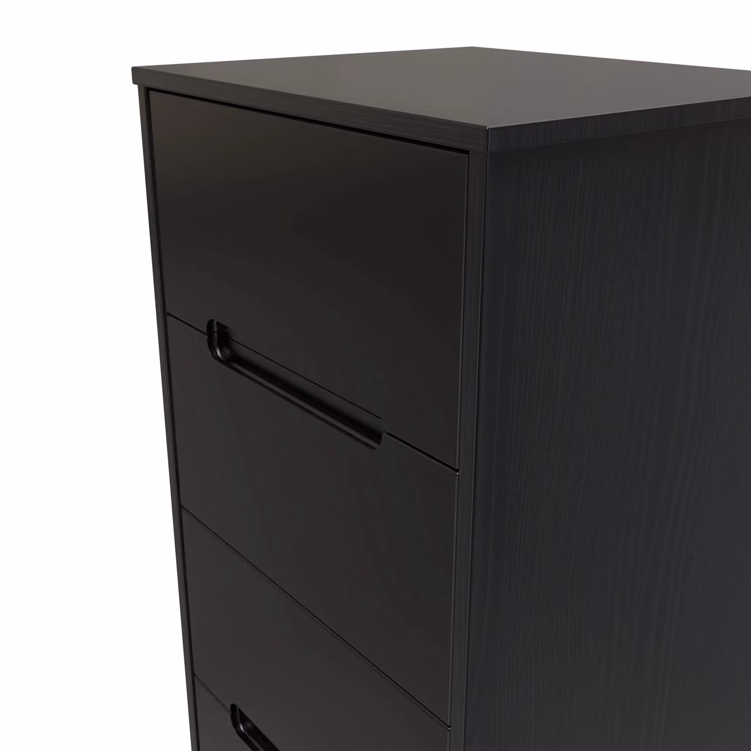 Ready Assembled 2 U Bristol 5 Drawer Tall Bedside Chest in Black – 3