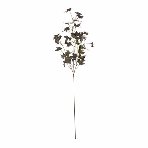Love Lace Hill Interiors Artificial Variegated Maple Leaf in Green, W28 x D28 x H97 cm – 1