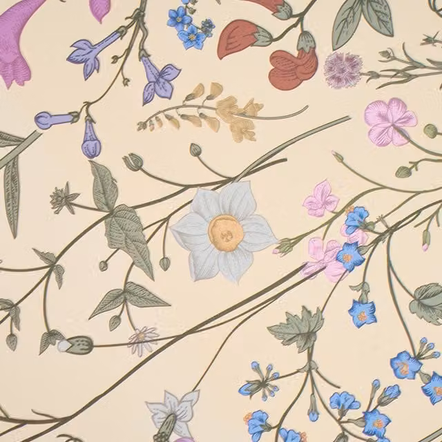 Lifeideas Self Adhesive Floral Botanical Wallpaper in Multicolour and White
