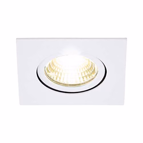 Loops White Square LED Recessed Wall and Ceiling Flush Downlight 6W