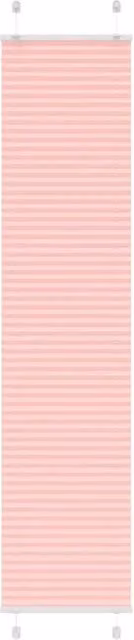Berkfield Home Single Pleat Pink Polyester Semi-Transparent Corded Blind, W: 39.4 cm, H: 200 cm