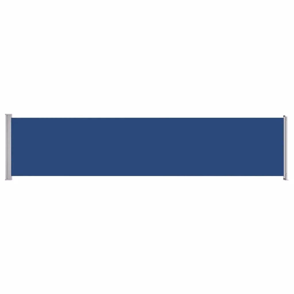 Berkfield Home Blue Retractable Side Awning with Manual Pull, Polyester and Steel, W: 140 cm, L: 600 cm – 2