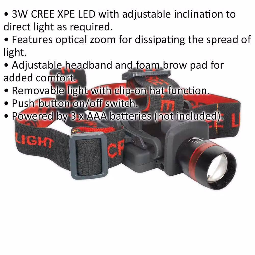 Loops 3W LED Head and Hat Torch in Black and Multicolour – 2