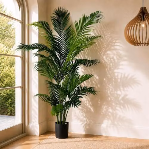 Leaf Design UK Extra Large Green Artificial Palm Tree, Height: 180 cm – 4